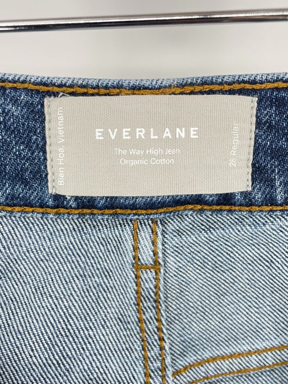 Everlane Way-High Zip Jean In Vintage Blue Size 28 Regular Organic Cotton - Picture 4 of 9